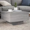 Image de vidaXL Table basse avec lumières LED sonoma gris 55x55x31 cm836579