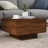 Image de vidaXL Vidaxl Table Basse Avec Lumières Led Chêne Marron 55x55x31 Cm