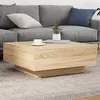 Image de vidaXL Table basse avec lumières LED chêne sonoma 80x80x31 cm836590