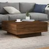 Image de vidaXL Table basse avec lumières LED chêne marron 80x80x31 cm836594