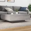 Image de vidaXL Table basse avec lumières LED sonoma gris 100x100x31 cm836607