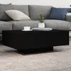 Image de vidaXL Table basse avec lumières LED noir 85x55x31 cm836610