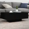 Image de vidaXL Vidaxl Table Basse Avec Lumières Led Noir 85x55x31 Cm
