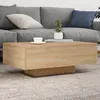 Image de vidaXL Vidaxl Table Basse Avec Lumières Led Chêne Sonoma 85x55x31 Cm
