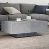 Image de vidaXL Table basse avec lumières LED gris béton 85x55x31 cm836612