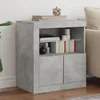 Image de vidaXL Buffet avec lumiÃ¨res LED gris bÃ©ton 60,5x37x67 cm