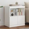 Image de vidaXL Buffet avec lumières LED blanc 60x37x67 cm836651