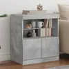 Image de vidaXL Buffet avec lumières LED gris béton 60x37x67 cm836654