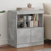 Image de vidaXL Buffet avec lumiÃ¨res LED gris bÃ©ton 60x37x67 cm