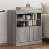 Image de vidaXL Buffet avec lumières LED sonoma gris 60x37x67 cm836656