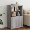 Image de vidaXL Buffet avec lumières LED sonoma gris 60,5x37x100 cm836670