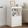 Image de vidaXL Buffet avec lumiÃ¨res LED blanc 41x37x67 cm