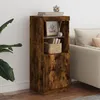 Image de Vidaxl Buffet Avec LumiÃ¨res Led ChÃªne FumÃ© 41x37x100 Cm
