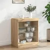 Image de vidaXL Buffet avec lumières LED chêne sonoma 60,5x37x67 cm836695