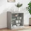 Image de vidaXL Buffet avec lumières LED gris béton 60,5x37x67 cm836696