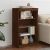 Image de vidaXL Buffet avec lumières LED chêne marron 60,5x37x100 cm836713