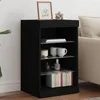 Image de vidaXL Buffet avec lumières LED noir 41x37x67 cm836722