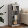 Image de vidaXL Buffet avec lumiÃ¨res LED sonoma gris 41x37x100 cm