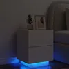 Image de vidaXL Armoire de chevet avec lumières LED blanc bois d'ingénierie836735