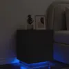 Image de vidaXL Armoire de chevet avec lumières LED noir bois d'ingénierie836737