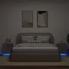 Image de vidaXL Armoires de chevet et lumières LED 2 pcs gris béton836742