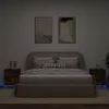 Image de vidaXL Armoires de chevet et lumières LED 2 pcs chêne fumé836744