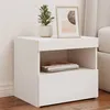 Image de vidaXL Table de chevet avec lumières LED blanc 50x40x45 cm836763