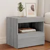 Image de vidaXL Tables de chevet avec lumières LED 2 pcs sonoma gris 50x40x45cm836774