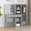 Image de vidaXL Tables de chevet avec lumiÃ¨res LED 2 pcs sonoma gris 50x40x45cm