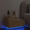 Image de Vidaxl Table De Chevet Avec LumiÃ¨res Led ChÃªne Sonoma 70x36x40,5 Cm