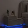 Image de vidaXL Table de chevet avec lumières LED sonoma gris 70x36x40,5 cm836782