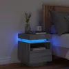Image de vidaXL Armoire de chevet avec lumières LED sonoma gris 40x39x48,5 cm836794