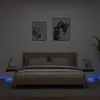 Image de vidaXL Armoires de chevet avec lumières LED 2 pcs blanc 40x39x37 cm836799