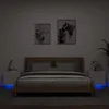 Image de vidaXL Tables de chevet murales avec lumiÃ¨res LED 2 pcs blanc