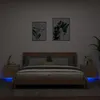 Image de vidaXL Vidaxl Tables De Chevet Murales Avec Lumières Led 2 Pcs Chêne Sonoma