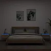 Image de vidaXL Tables de chevet murales avec lumières LED 2 pcs chêne sonoma836831