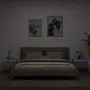 Image de Vidaxl Tables De Chevet Murales Avec LumiÃ¨res Led 2 Pcs ChÃªne Sonoma