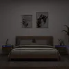 Image de vidaXL Tables de chevet murales avec lumières LED 2 pcs chêne fumé836835