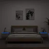 Image de vidaXL Tables de chevet murales avec lumières LED 2 pcs sonoma gris836837