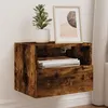 Image de vidaXL Meubles TV muraux 2 pcs chêne fumé 40x30x30cm bois d'ingénierie836849