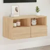 Image de vidaXL Meuble TV mural chÃªne sonoma 60x30x30 cm bois d'ingÃ©nierie