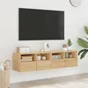 Image de vidaXL Meubles TV muraux 2 pcs chêne sonoma 60x30x30cm bois ingénierie