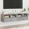 Image de vidaXL Meubles TV muraux 2pcs sonoma gris 60x30x30cm bois d'ingénierie836865
