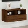 Image de vidaXL Meuble TV mural chêne marron 60x30x30 cm bois d'ingénierie836866
