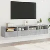 Image de vidaXL Meubles TV muraux 2 pcs gris bÃ©ton 80x30x30cm bois d'ingÃ©nierie