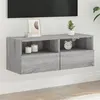 Image de vidaXL Meuble TV mural sonoma gris 80x30x30 cm bois d'ingénierie836878
