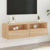 Image de vidaXL Meuble TV mural chêne sonoma 100x30x30 cm bois d'ingénierie836886