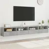 Image de vidaXL Meubles TV muraux 2pcs gris béton 100x30x30cm bois d'ingénierie836889