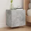 Image de vidaXL Meuble TV mural gris béton 40,5x30x40 cm bois d'ingénierie