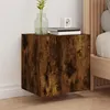 Image de vidaXL Meuble TV mural chêne fumé 40,5x30x40 cm bois d'ingénierie836904